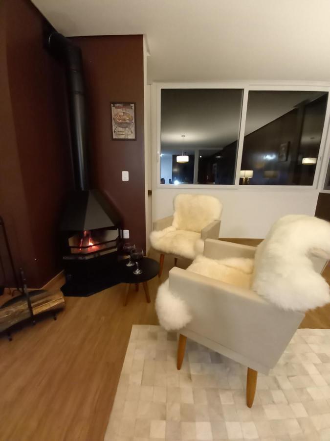 Gramado - Apartamento Aconchegante Com Lareira E Churrasqueira Kültér fotó